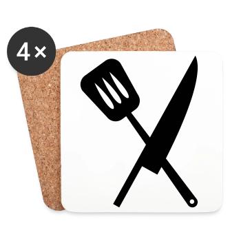 Cuisine - Coasters (set of 4) - white - Front