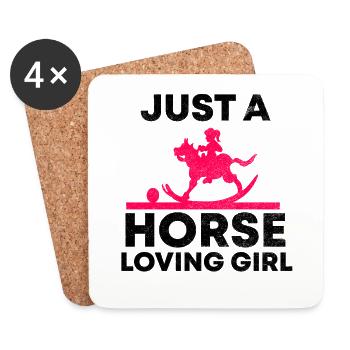 Chevaux - Dessous de verre (lot de 4) - blanc - Devant