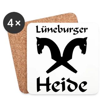 Lüneburger Heide Motiv - Untersetzer (4er-Set) - Weiß - Vorne