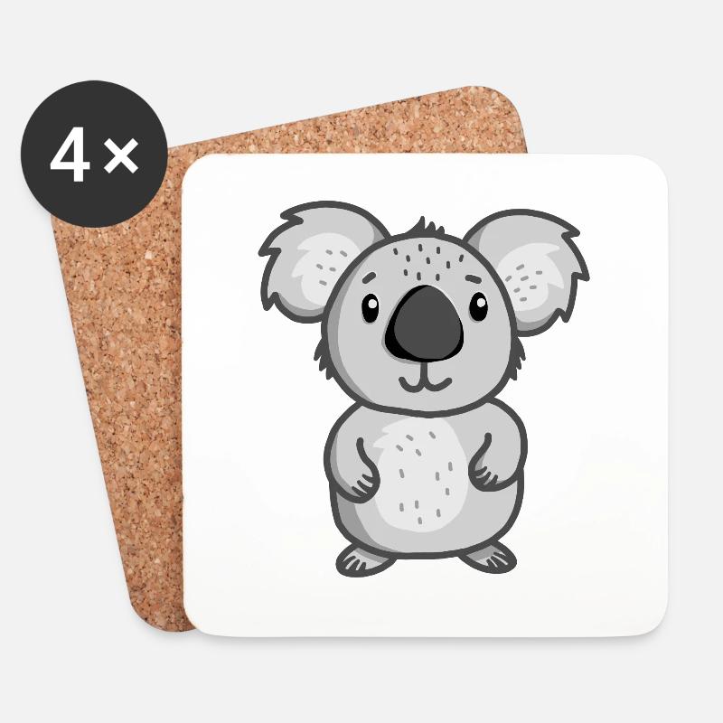 Koala - Untersetzer (4er-Set) - Weiß