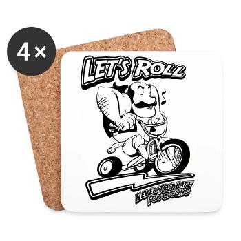 GANGSTER RIDING CYCLE - Dessous de verre (lot de 4) - blanc - Devant