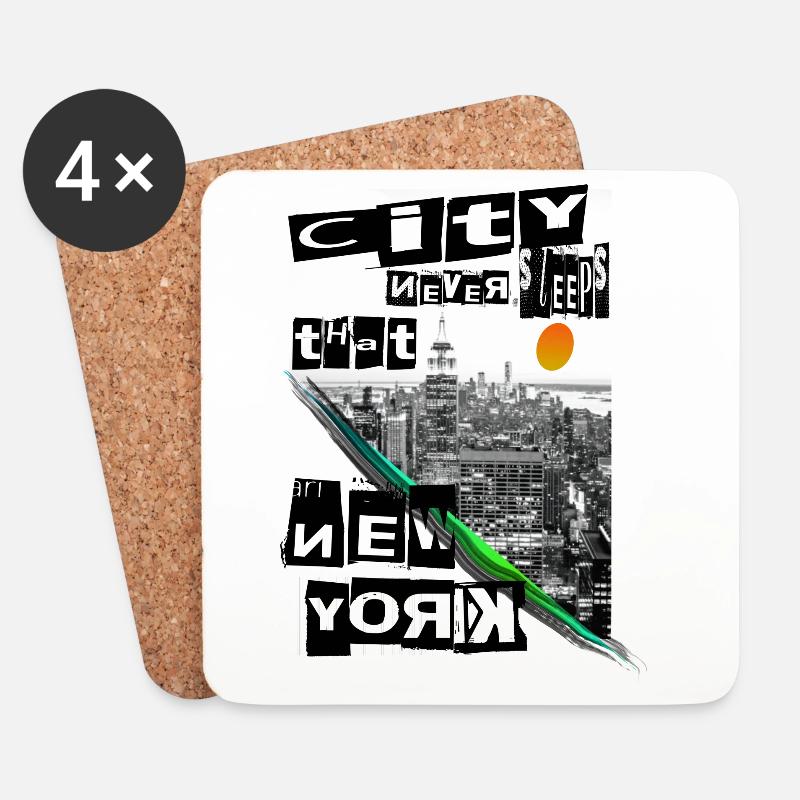 New York - Untersetzer (4er-Set) - Weiß