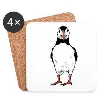 Puffin - Coasters (set of 4) - white - Front
