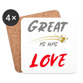 Jesus Jesus Jesus Christian Christian Christian - Coasters (set of 4) - white - Front