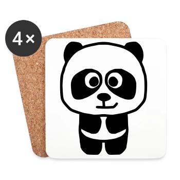 Panda - Untersetzer (4er-Set) - Weiß - Vorne