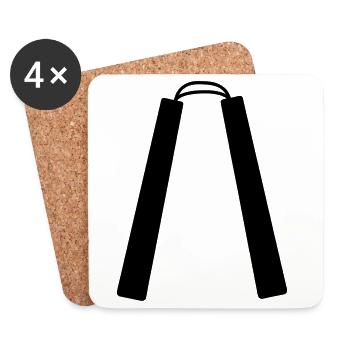 NUNCHAKU - Coasters (set of 4) - white - Front