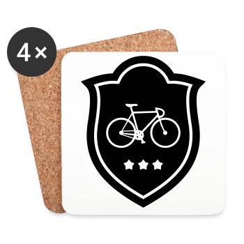 Radfahren - Radfahren - Untersetzer (4er-Set) - Weiß - Vorne