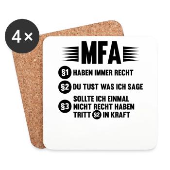 MFA Arzthelferin Medizinische Fachangestellte - Untersetzer (4er-Set) - Weiß - Vorne