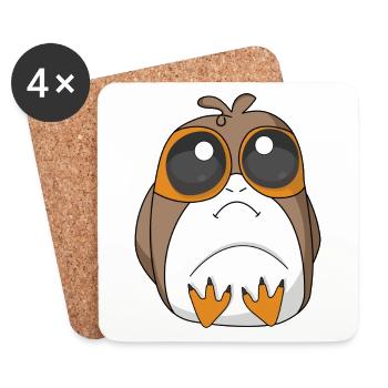 Small porg - Coasters (set of 4) - white - Front