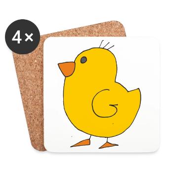 chick - Coasters (set of 4) - white - Front