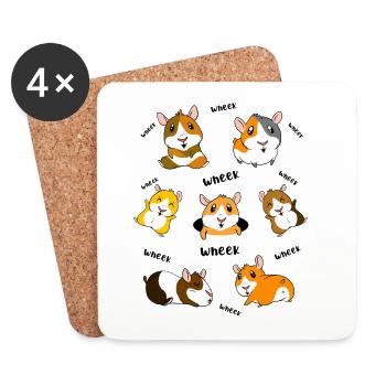 Guinea Pig Life Is Better With Guinea Pigs - Coasters (set of 4) - white - Front