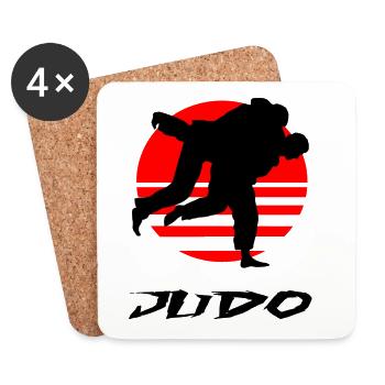 JUDO - Dessous de verre (lot de 4) - blanc - Devant