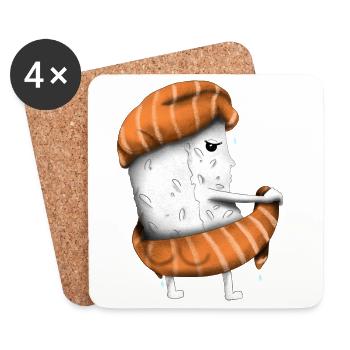 Sushi Handtuch - Untersetzer (4er-Set) - Weiß - Vorne