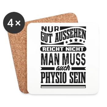 Physiotherapeut Physio Gut Aussehend - Untersetzer (4er-Set) - Weiß - Vorne