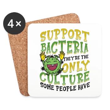 Do you support the culture only for bacteria? - Coasters (set of 4) - white - Front