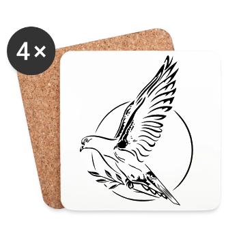Dove Peace Earth Day - Coasters (set of 4) - white - Front