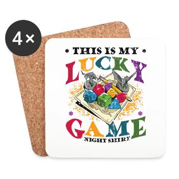 This Is My Lucky Brettspiel - Untersetzer (4er-Set) - Weiß - Vorne