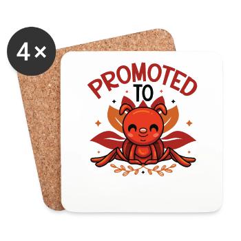 Promoted to Aunt Ant Pregnancy - Untersetzer (4er-Set) - Weiß - Vorne