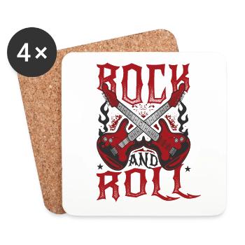 Rock’n’Roll - Dessous de verre (lot de 4) - blanc - Devant