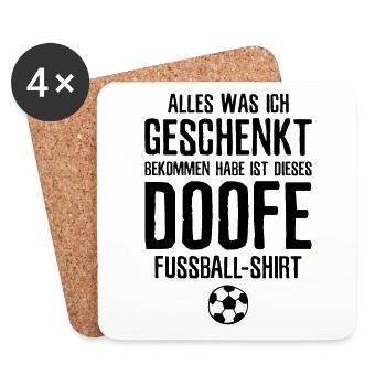 Fußball Trainer Fußballer Lustig Fußballspieler - Untersetzer (4er-Set) - Weiß - Vorne
