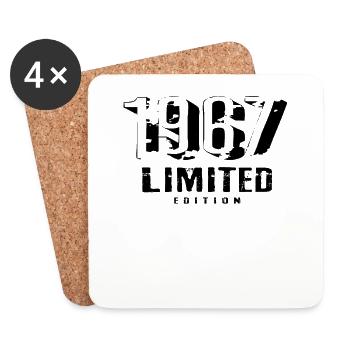 55th Birthday Limited Edition 1967 55 years - Coasters (set of 4) - white - Front