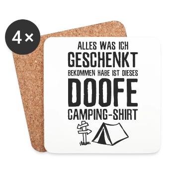 Camping Humor Wohnmobil Lustiges Camper - Untersetzer (4er-Set) - Weiß - Vorne