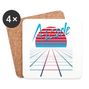 NERDY pour toujours - Arcade - Dessous de verre (lot de 4) - blanc - Devant