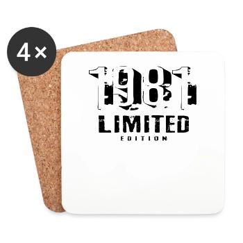 41st birthday Limited Edition 1981 41 years - Coasters (set of 4) - white - Front