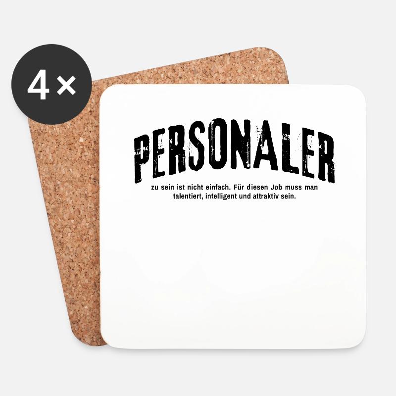 Personaler Human Resources Personal - Untersetzer (4er-Set) - Weiß