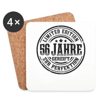 56. Geburtstag Limited Edition Lustig 56 Jahre - Untersetzer (4er-Set) - Weiß - Vorne