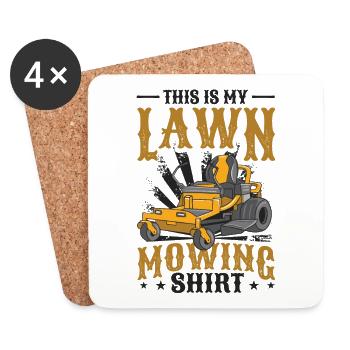 This is my lawn mower - Coasters (set of 4) - white - Front