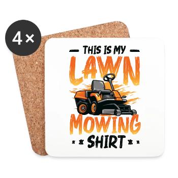 This is my lawn mower - Coasters (set of 4) - white - Front
