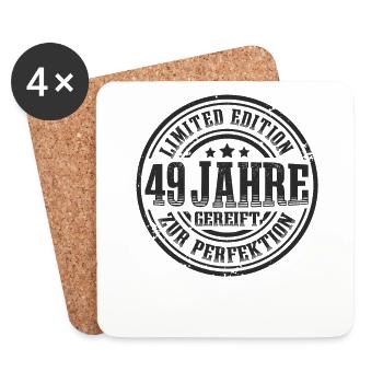 49. Geburtstag Limited Edition Lustig 49 Jahre - Untersetzer (4er-Set) - Weiß - Vorne