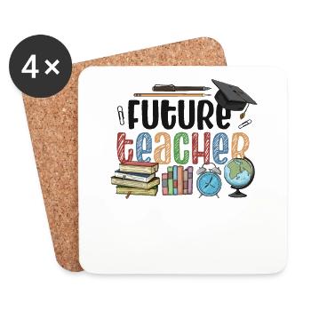 Future Teacher Costume for Kids - Coasters (set of 4) - white - Front