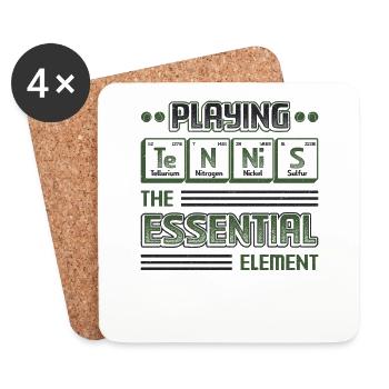 Tennis The Essential Element Fun Tennis - Coasters (set of 4) - white - Front
