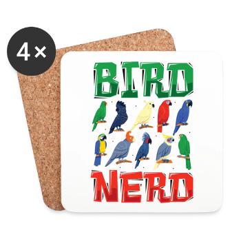 Bird Watching Nerd - Coasters (set of 4) - white - Front