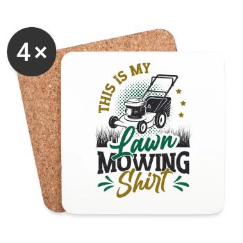 This is my lawn mower - Coasters (set of 4) - white - Front