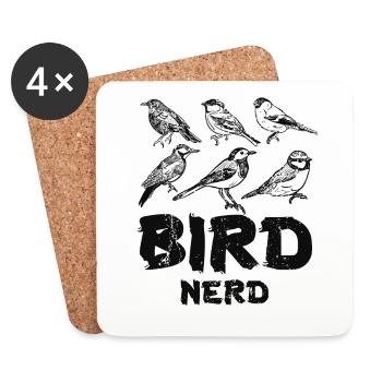Bird Watching Nerd - Coasters (set of 4) - white - Front