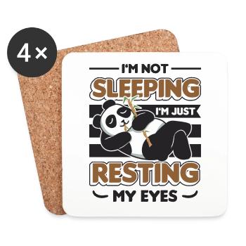 I'm Not Sleeping, I'm Just Resting My Eyes. - Coasters (set of 4) - white - Front