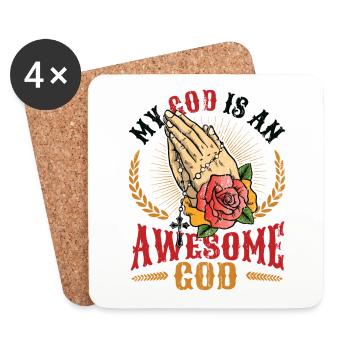 My God is a great God. - Coasters (set of 4) - white - Front
