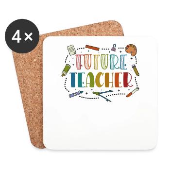 Future Teacher Costume for Kids - Coasters (set of 4) - white - Front