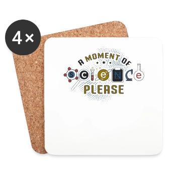 Un moment de science s’il vous plaît - Dessous de verre (lot de 4) - blanc - Devant