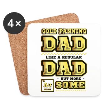 Dad like a normal father, but more mining. - Coasters (set of 4) - white - Front