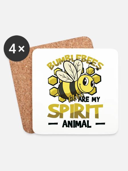 Hummeln sind mein Geist Tier Hummel - Untersetzer (4er-Set) - Weiß