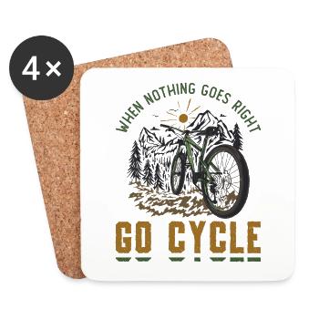 I FREAKIN LOVE Mountainbike MTB - Untersetzer (4er-Set) - Weiß - Vorne