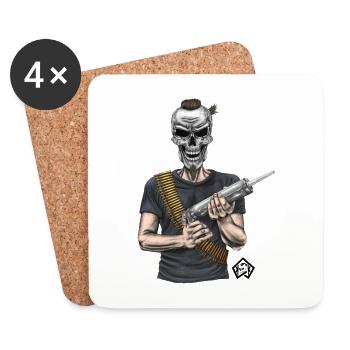Verfuger, Siliconizer, Artisan, Soldat - Dessous de verre (lot de 4) - blanc - Devant
