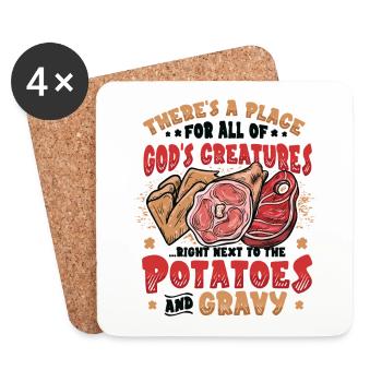 Meat eaters Grill meat lovers - Coasters (set of 4) - white - Front