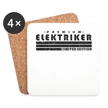 Elektriker Limited Edition Elektriker - Untersetzer (4er-Set) - Weiß - Vorne