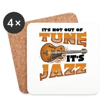 Es Ist Nicht Verstimmt, Es Ist Jazz - Jazz Band - Untersetzer (4er-Set) - Weiß - Vorne