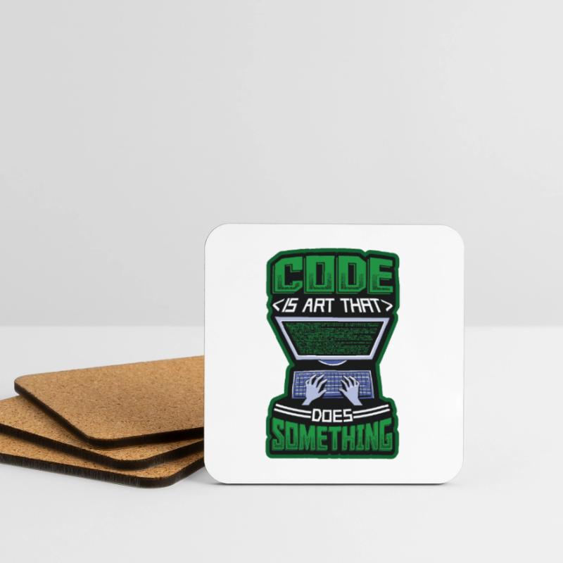 Code is an art that does something programming Coasters (set of 4)